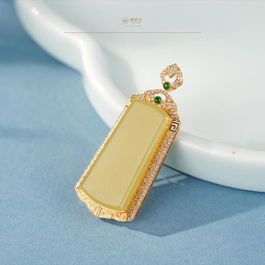「鎏金岁月」系列【洛神】金镶黄玉牌 商品图0