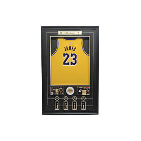 收藏系列 勒布朗詹姆斯 湖人队黄色23号 球衣装饰画（非亲签）