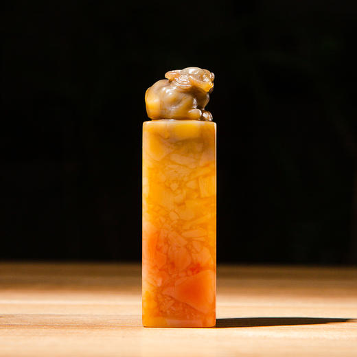 寿山石老料手雕“卧牛”方章 商品图7