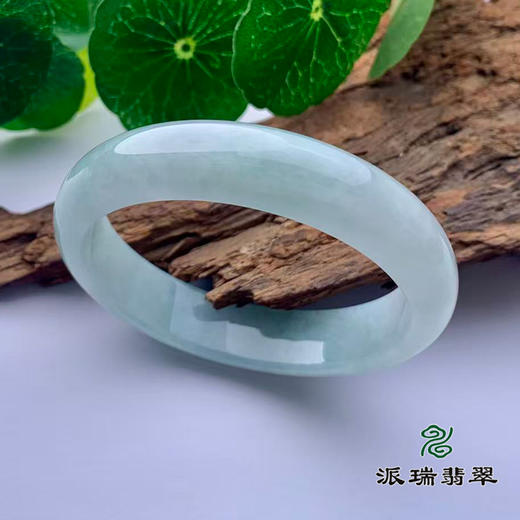 派瑞翡翠 翡翠手镯 糯种 飘花 商品图0