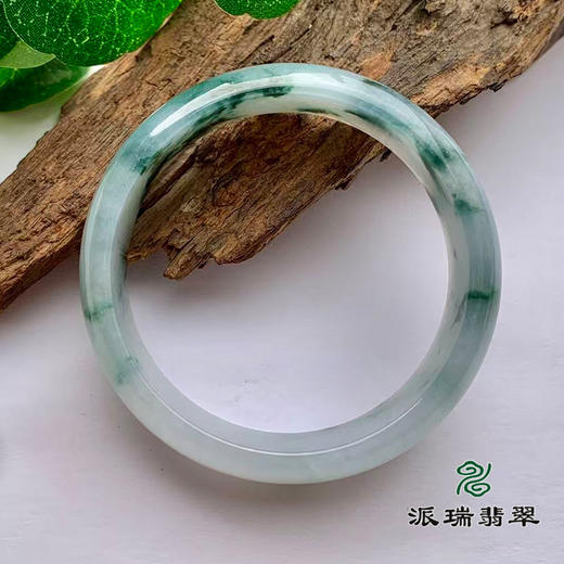 派瑞翡翠 翡翠手镯 糯种 飘花 商品图1