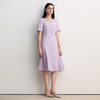 EITIE爱特爱醋纤优雅温柔方领大方收腰气质连衣裙2026春季新款8507211 商品缩略图1