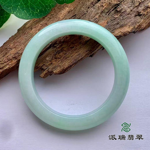 派瑞翡翠 翡翠手镯 糯种 飘花 商品图1