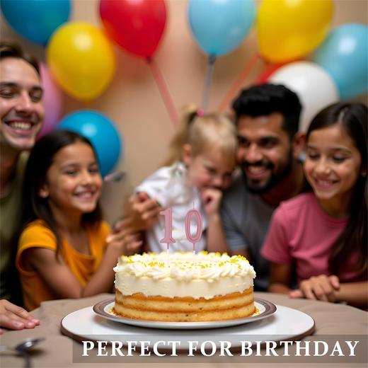 亚马逊 玫瑰金 高品质生日蜡烛 派对蛋糕装饰数字蜡烛 商品图2