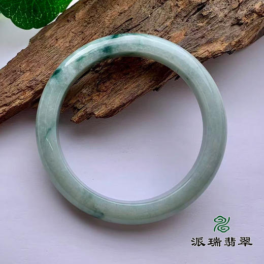 派瑞翡翠 翡翠手镯 糯种 飘花 商品图2