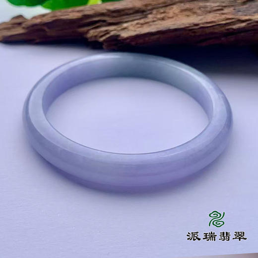 派瑞翡翠 翡翠手镯 糯种 紫色 商品图3