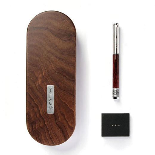 笔下 钢木转经筒钢笔 轮回 小叶紫檀 材质书写流畅 商品图5