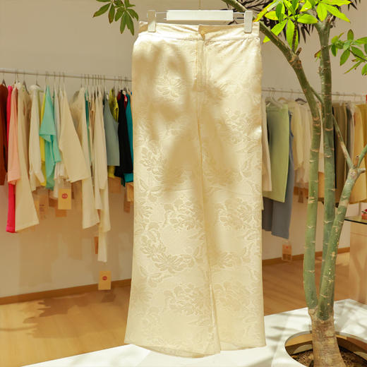 【抖音专属】阔腿裤（23709369-汉白玉） 商品图0