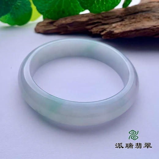派瑞翡翠 翡翠手镯 糯种 飘花 商品图3