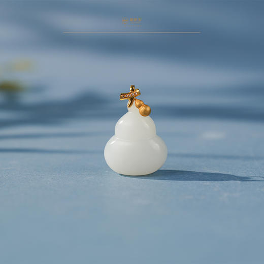 「鎏金岁月」系列【福声】金镶羊脂玉葫芦 商品图3