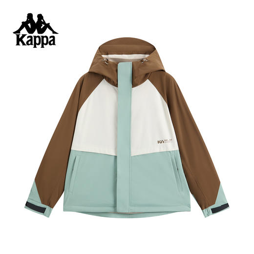 Kappa 撞色连帽外套女2026新款运动户外防风防泼水上衣 商品图0