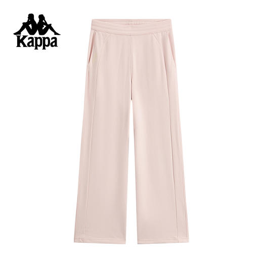 Kappa 运动长裤女新款休闲针织直筒裤宽松刺绣束脚裤子K0G22AK84 商品图1