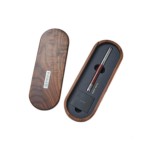 笔下 钢木转经筒钢笔 轮回 小叶紫檀 材质书写流畅 商品图0