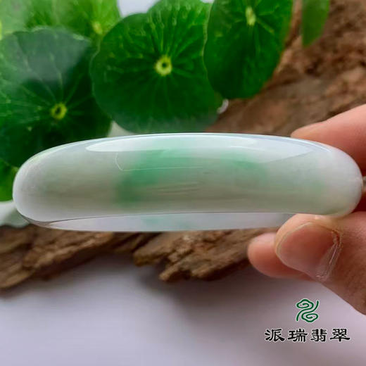 派瑞翡翠 翡翠手镯 糯种 飘花 商品图2