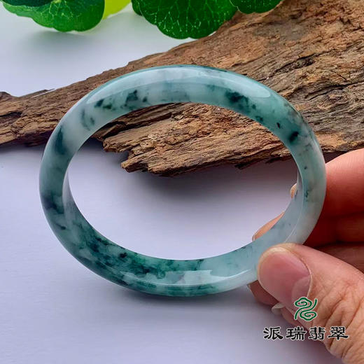 派瑞翡翠 翡翠手镯 糯种 飘花 商品图1