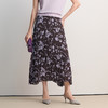 EITIE爱特爱优雅显瘦通勤紫色印花百褶A字半身裙2026春季新款8506205 商品缩略图3
