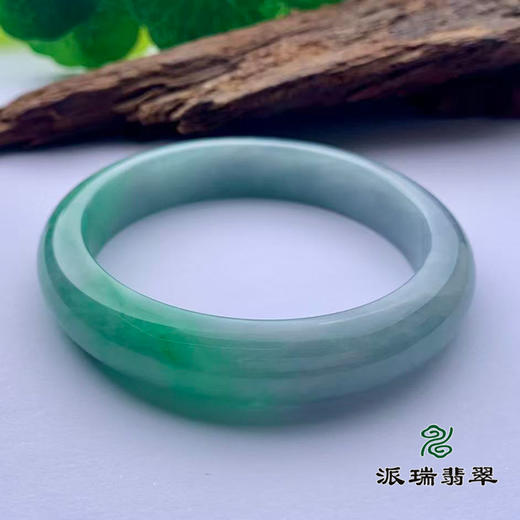 派瑞翡翠 翡翠手镯 糯种 飘花 商品图3