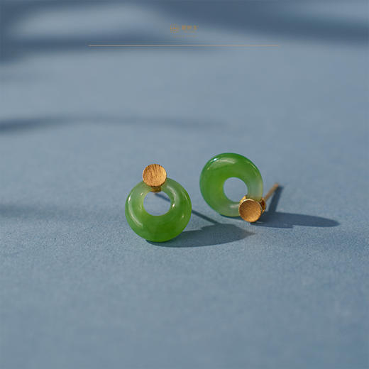 「鎏金岁月」系列【春娇】金镶碧玉吊坠 商品图1