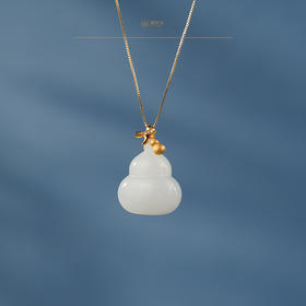 「鎏金岁月」系列【福声】金镶羊脂玉葫芦