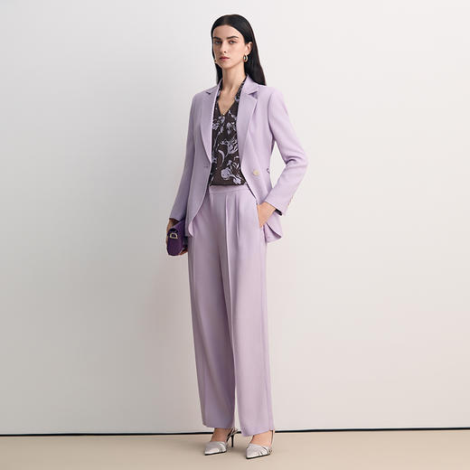 EITIE爱特爱醋纤通勤高腰显瘦垂感西装裤2026春季新款8505212 商品图1