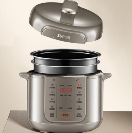 苏泊尔（510730）SY-50YC16电压力锅5L全自动智能预约家用煲汤多功能面板易清洁双内胆压力锅电饭煲高压锅3-6人 商品图0