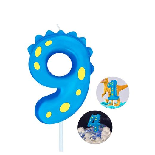 亚马逊 恐龙主题 数字蜡烛 生日派对装饰蛋糕蜡烛 环保无烟材质 蓝色 商品图5