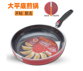 苏泊尔（510731）大煎锅火红点平底锅不粘锅煎锅炒锅PJ28SC3电磁炉通用 红色28cm无盖