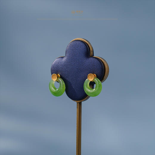 「鎏金岁月」系列【春娇】金镶碧玉吊坠 商品图3