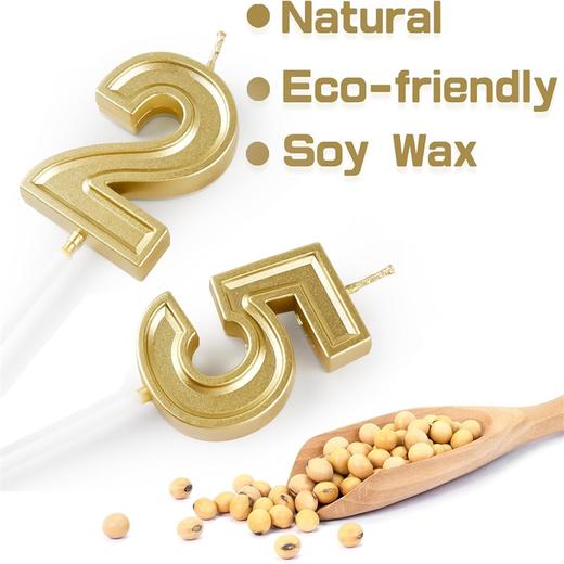 出口高品质 3D立体造型 数字生日蜡烛 无烟安全材质 蛋糕庆祝派对装饰 商品图1