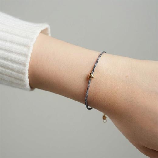 北京仓｜Skultuna-Heart Thread-灰褐色 爱心 吊坠 手链［瑞典设计师］ 商品图0