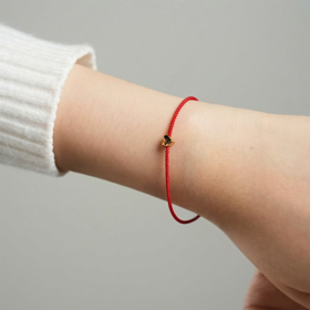 北京仓｜Skultuna-Heart Thread-红色 爱心 吊坠 手链［瑞典设计师］