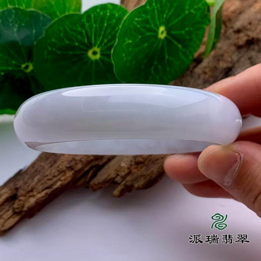 派瑞翡翠 翡翠手镯 糯种 白色 商品图2