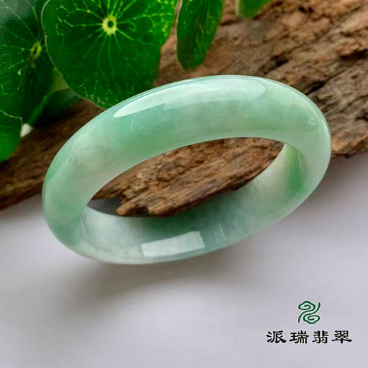 派瑞翡翠 翡翠手镯 糯种 绿色 商品图0