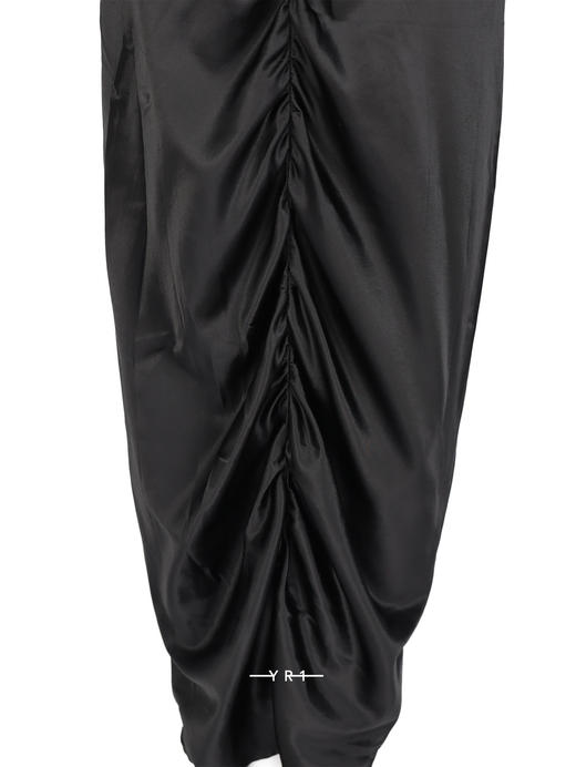 Rui Built | 黑色真丝珍珠镂空长裙 商品图6