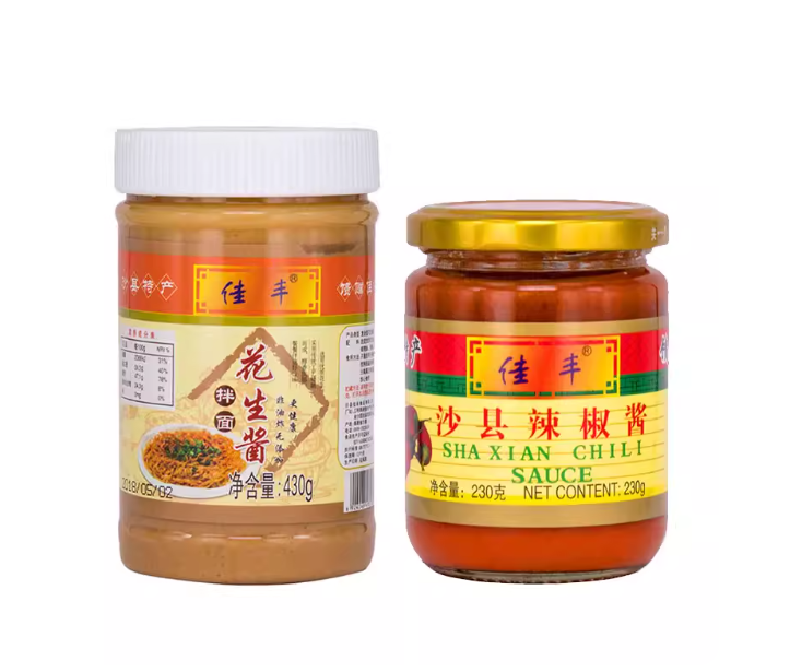 佳丰拌面花生酱430g*1瓶+佳丰0添加沙县辣椒酱230g*1瓶 产地：沙县
