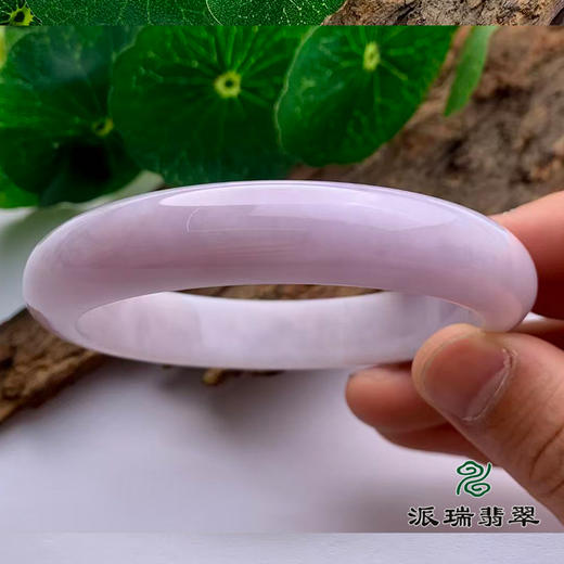 派瑞翡翠 翡翠手镯 糯种 浅紫 商品图2