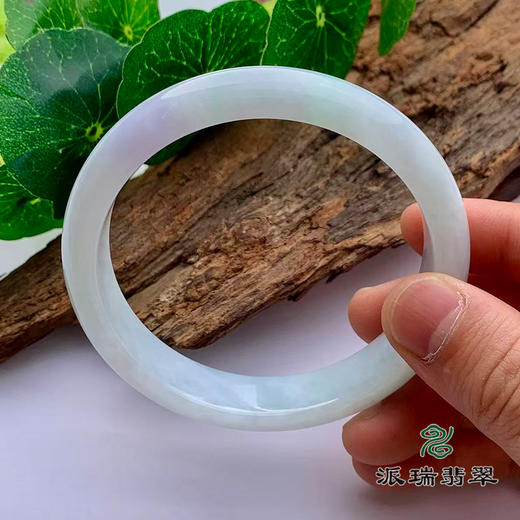 派瑞翡翠 翡翠手镯 糯种 浅紫 商品图3