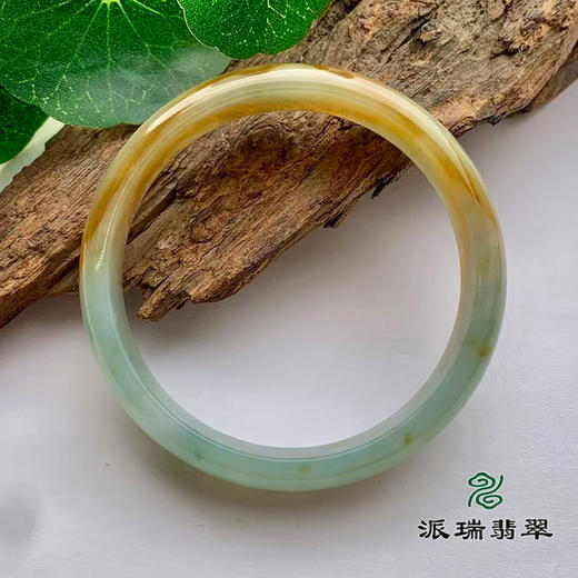 派瑞翡翠 翡翠手镯 糯种 黄翡 商品图2