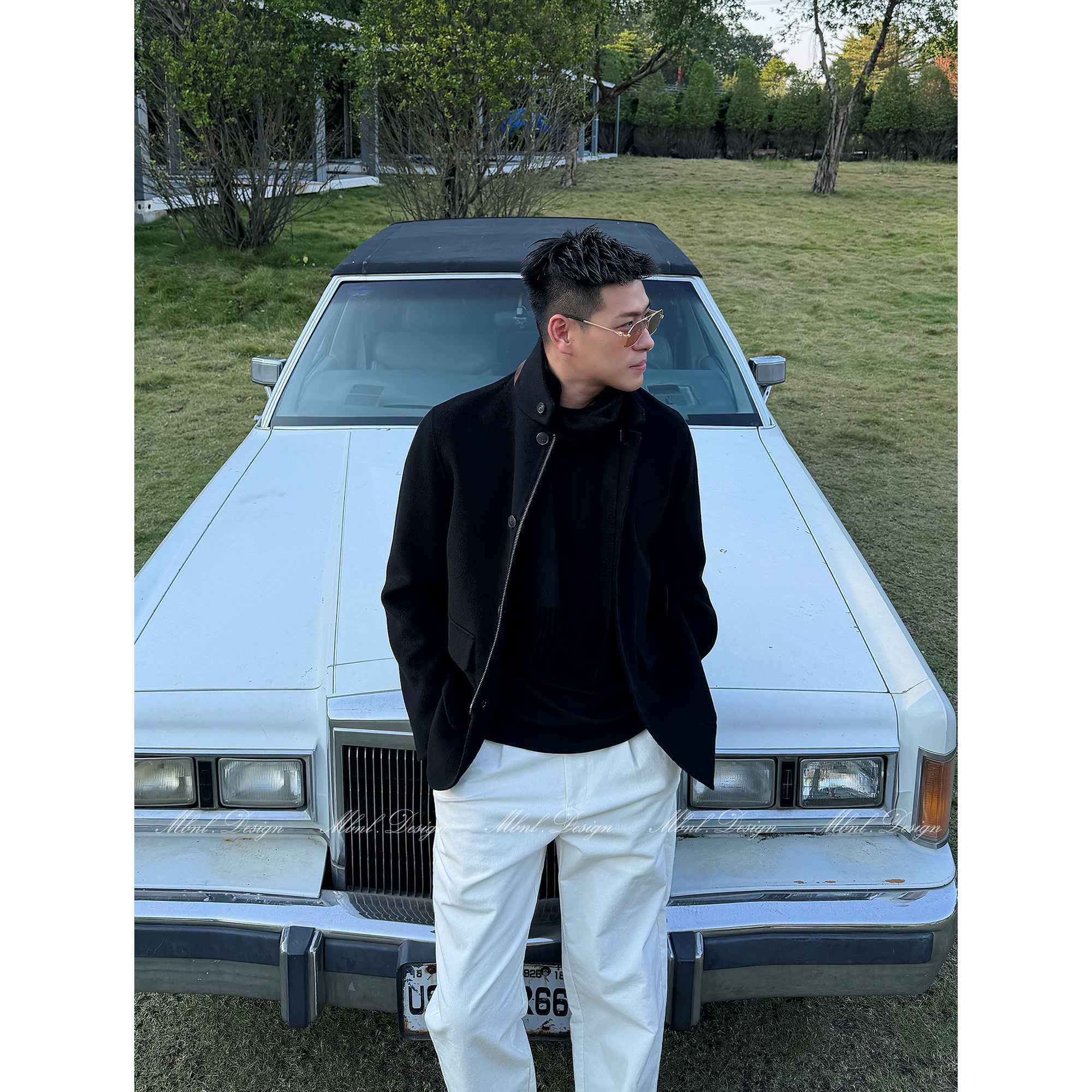 「Merino」秦磊男装100美丽诺羊毛YKK拉链夹克LL-WWT0138 N12商品图3