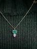 SpoiledBrat Jewelry18K金祖母绿粉色碧玺吊坠项链 商品缩略图4