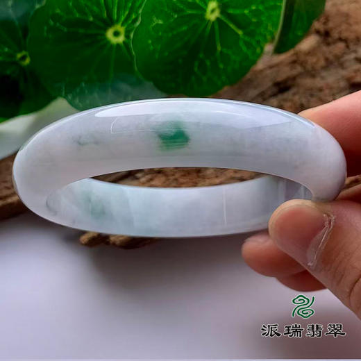 派瑞翡翠 翡翠手镯 糯种 飘花 商品图2