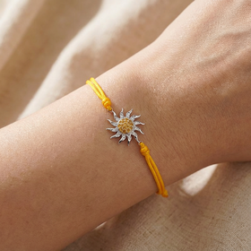 北京仓｜Yvonne Leon-Solar Signet-钻石 黄水晶 黄绳 手链［法国设计师］