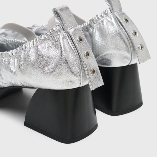 [福利价]lost in echo2025春夏新款时尚复古布洛克厚底增高真皮芭蕾舞鞋女 商品图1