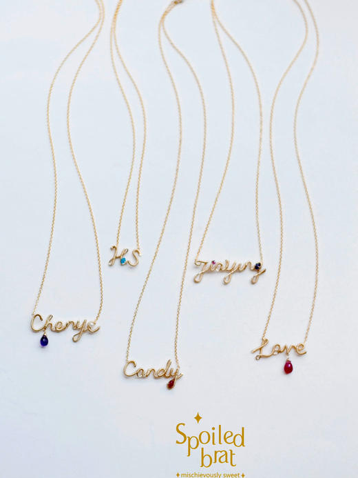 SpoiledBart Jewelry 专属字母链定制 商品图4
