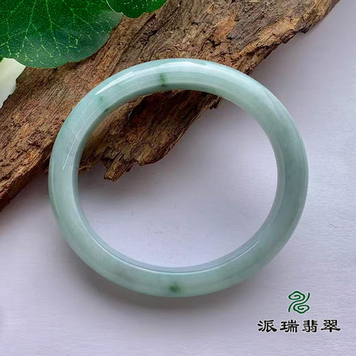 派瑞翡翠 翡翠手镯 糯种 飘花 商品图1