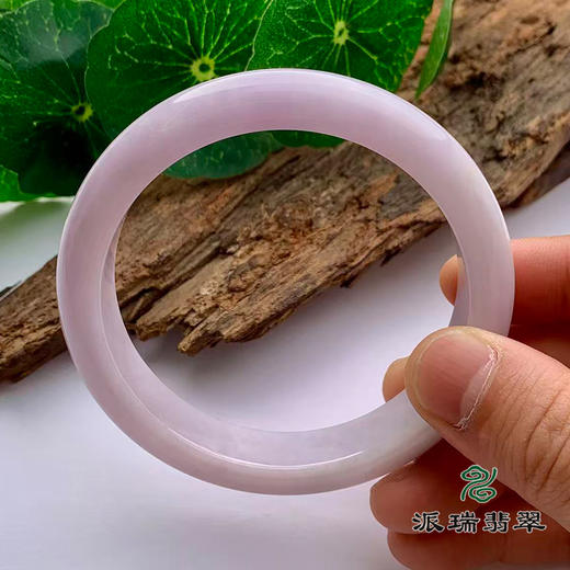 派瑞翡翠 翡翠手镯 糯种 浅紫 商品图3