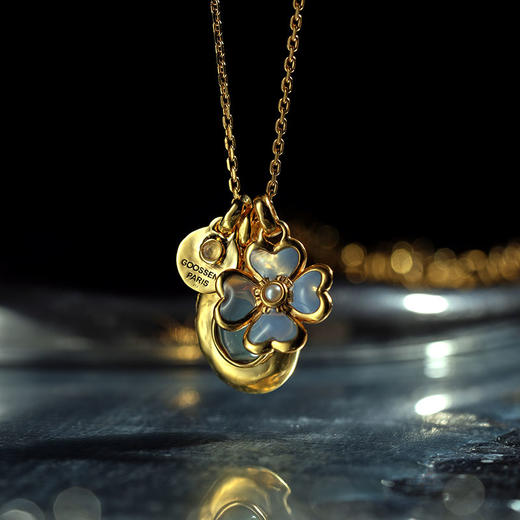 北京仓｜Goossens Paris-Talisman Trèfle-丹宁蓝 四叶草 项链［法国设计师］ 商品图1