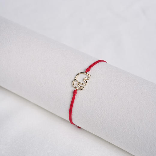 北京仓｜Yvonne Leon-Elephant-小金象 红绳 手链［法国设计师］ 商品图1