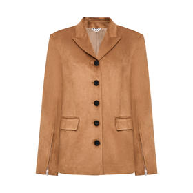 [福利价]lost in echo2025春夏新款高级气质仿麂皮绒宽松直身西装外套女