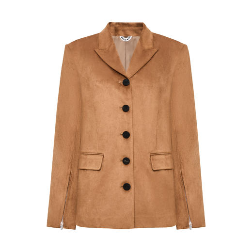 [福利价]lost in echo2025春夏新款高级气质仿麂皮绒宽松直身西装外套女 商品图0